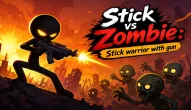 Stick vs Zombie: Stick warrior with gun